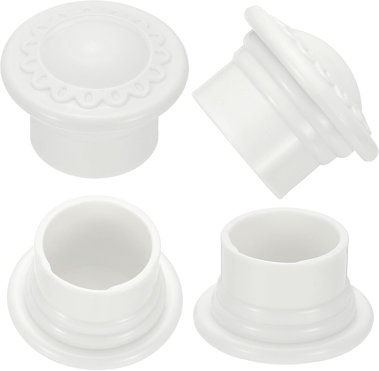 Uxcell Curtain Rod Ends 4Pcs Plastic Finial Cap for 26-28mm Rods