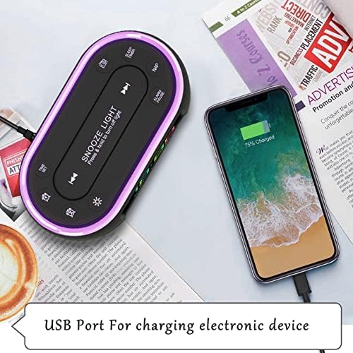 HOUSBAY 3 in 1 Alarm Clock for Bedrooms - Clock Radio Night Light