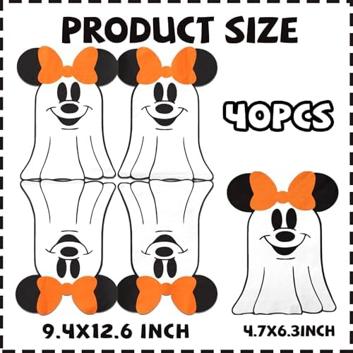 Gumwaqu Halloween Mouse Napkins 40pcs Decorative