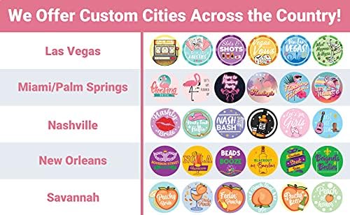 ELLOPI 12Pc Glossy Savannah Bachelorette Stickers