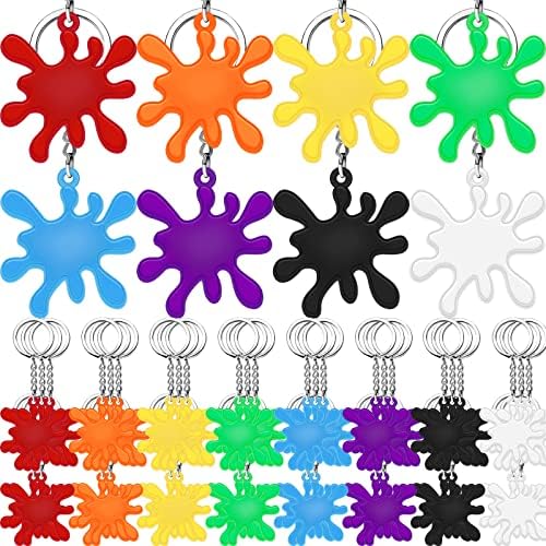 Taiyin Paint Splatter Keychains 48 Pcs Art Party Favors