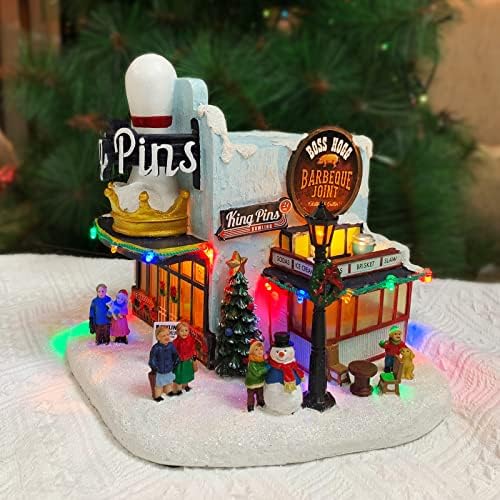 Moments In Time Christmas Village Building with LED Lights and Music