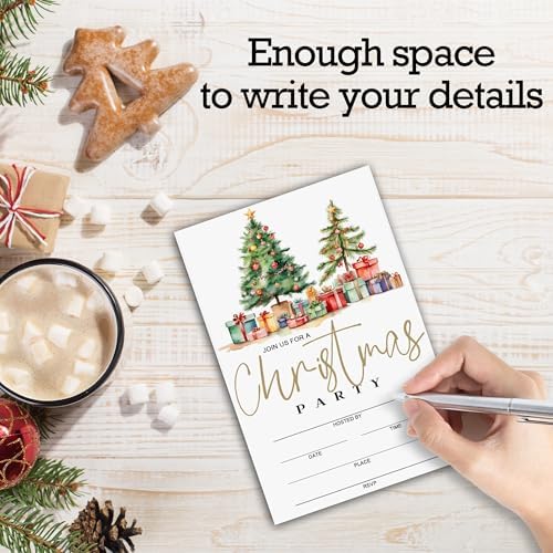 5 X 7 Christmas Party Invitations With Envelopes