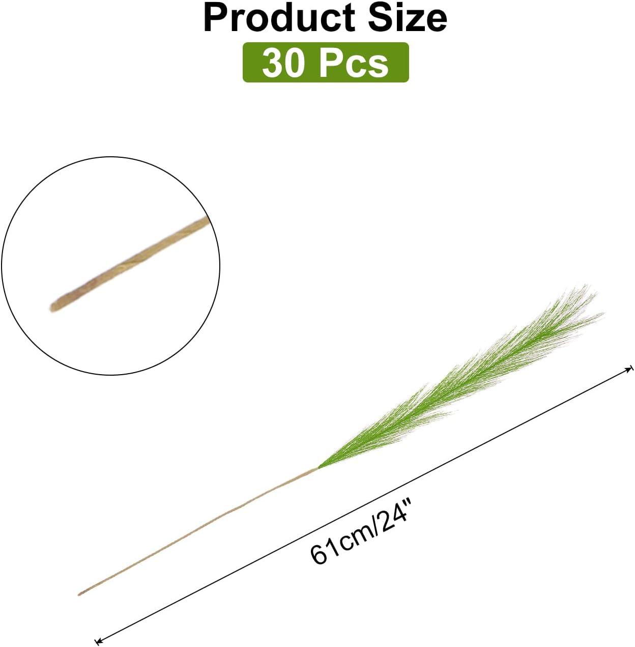 MECCANIXITY 30PCS Artificial Pampas Grass Decor 61cm