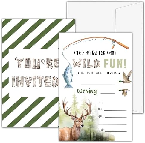 Hunting Birthday Invitations for Boys Girls