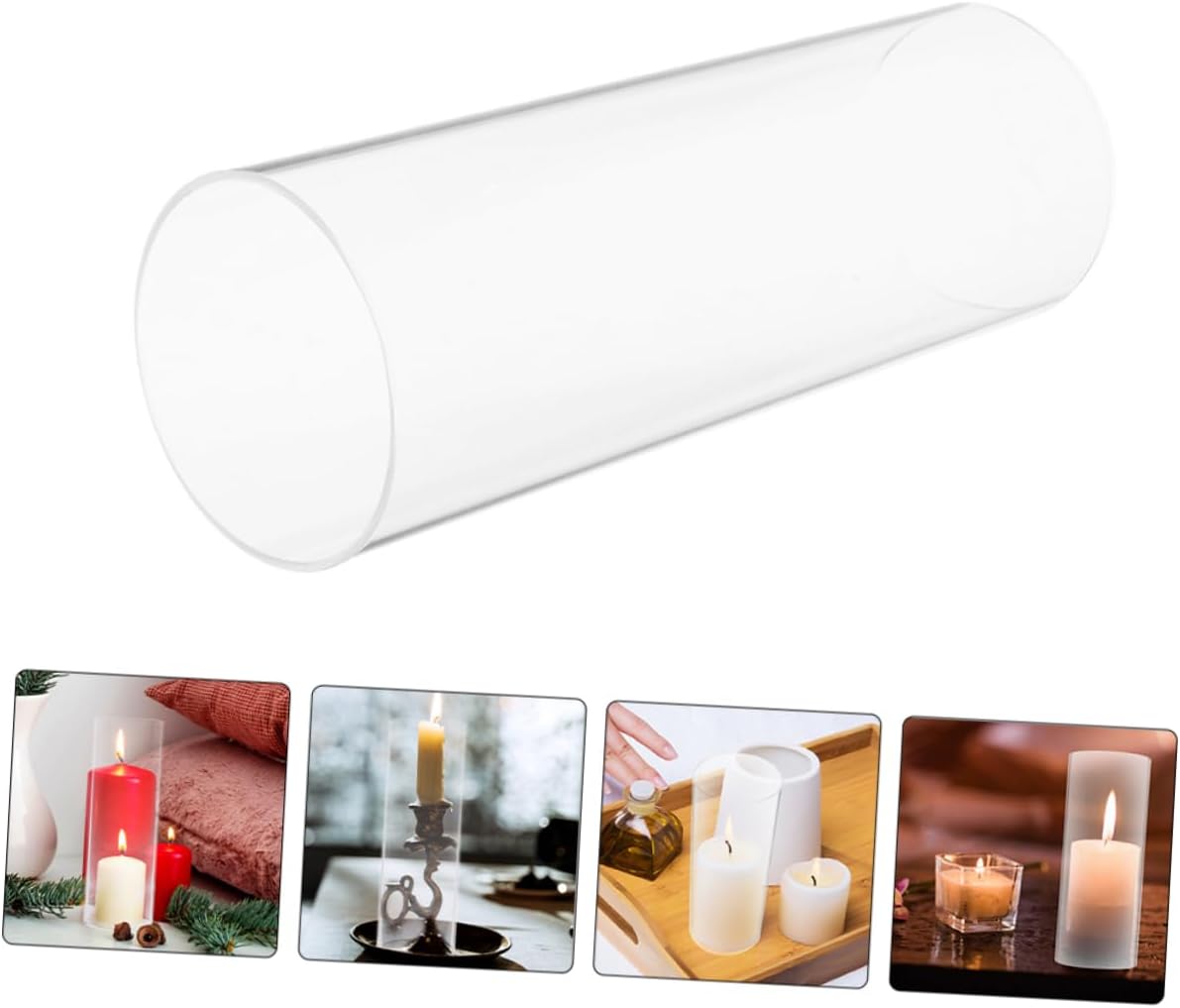 Elegant Transparent Glass Candle Shade for Tealight Holders