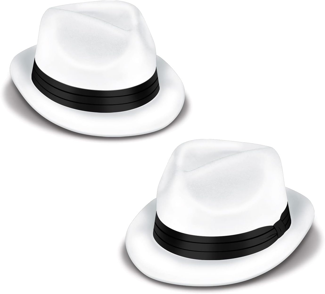 Beistle Havana Chairman Hats 12 Pack White Black