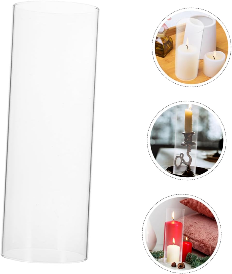 Elegant Transparent Glass Candle Shade for Tealight Holders