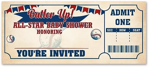 VAHATAN Bowling Baby Shower Invitations 20 Pack with Envelopes