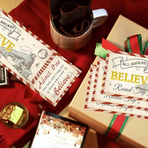 Wootile Christmas Train Ticket Invitations 25 Pcs