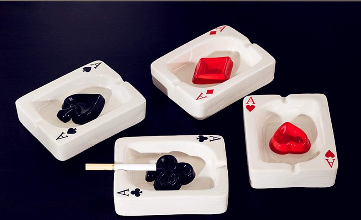 LAUYOO Ceramic Ashtray Portable Modern Black