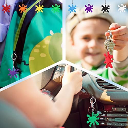 Taiyin Paint Splatter Keychains 48 Pcs Art Party Favors