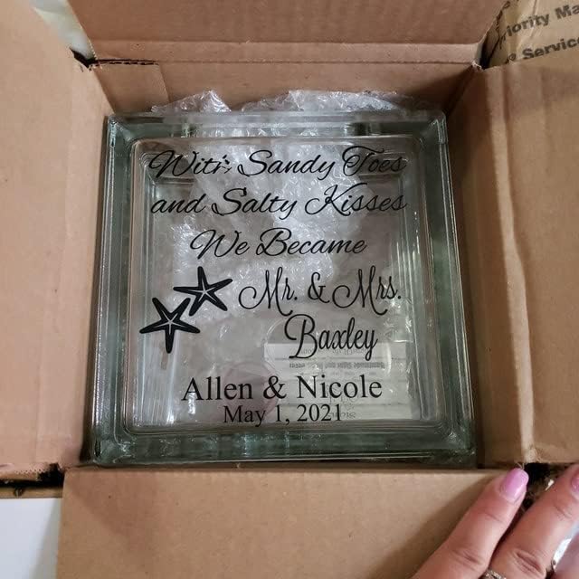 Personalized Glass Unity Sand Ceremony Set with Lid