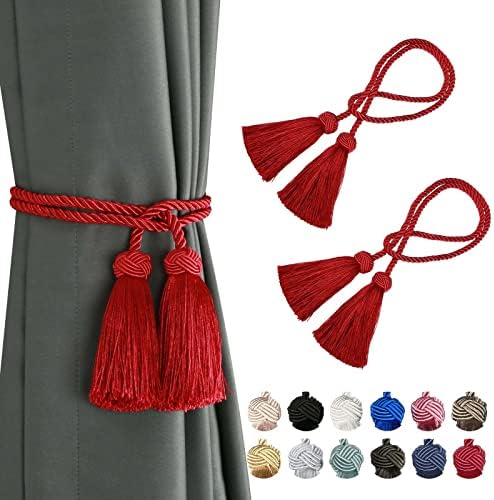 BEL AVENIR 2 Pack Curtain Tiebacks with Tassel