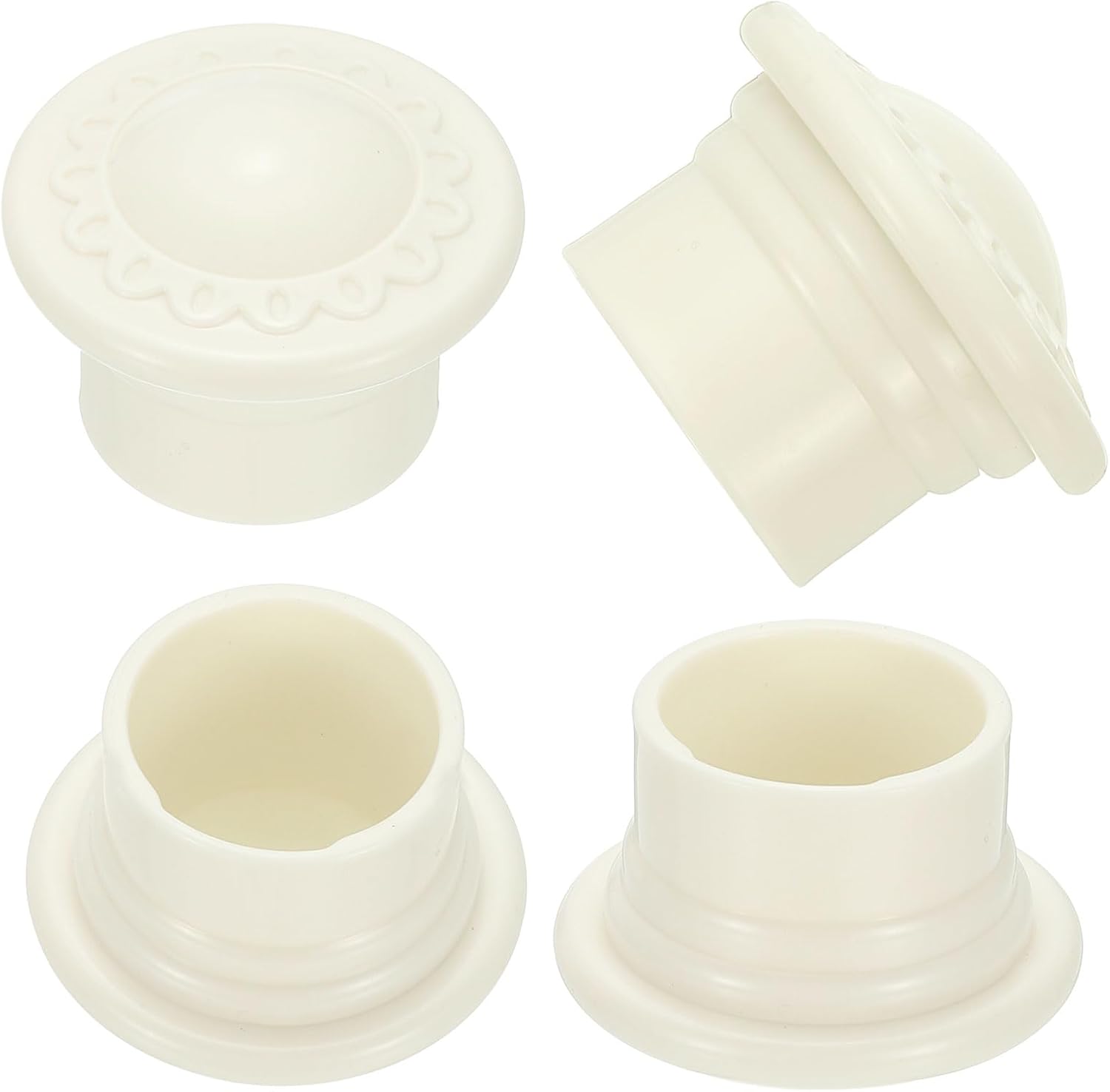 Ucell Curtain Rod Ends 6Pcs Plastic Finials for 26-28mm Rods