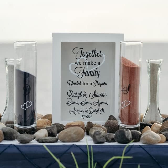 Personalized Blended Family Wedding Sand Shadow Box Set