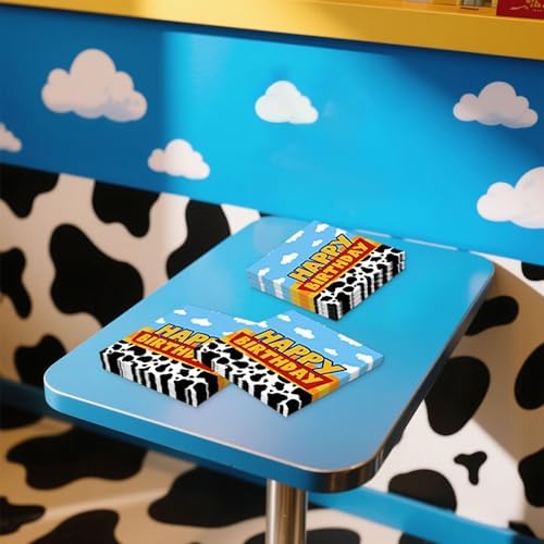 40pcs Cartoon Birthday Party Napkins with Cute Designs