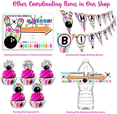POP parties Ink Bowling Party Invitations Glow Red