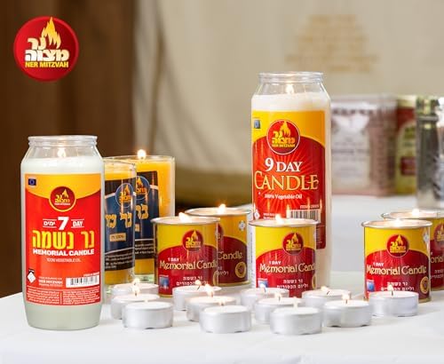 7 Day Yartzeit Candle - 3 Pack Kosher Jar Candles