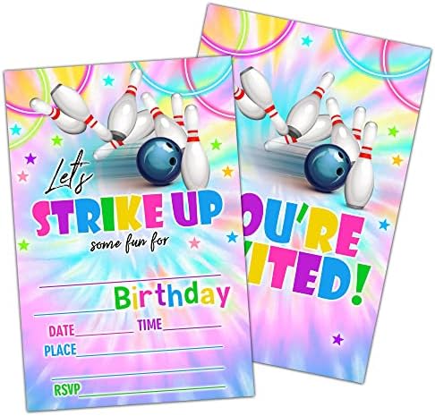 NYCTUG Neon Bowling Party Invitation Set