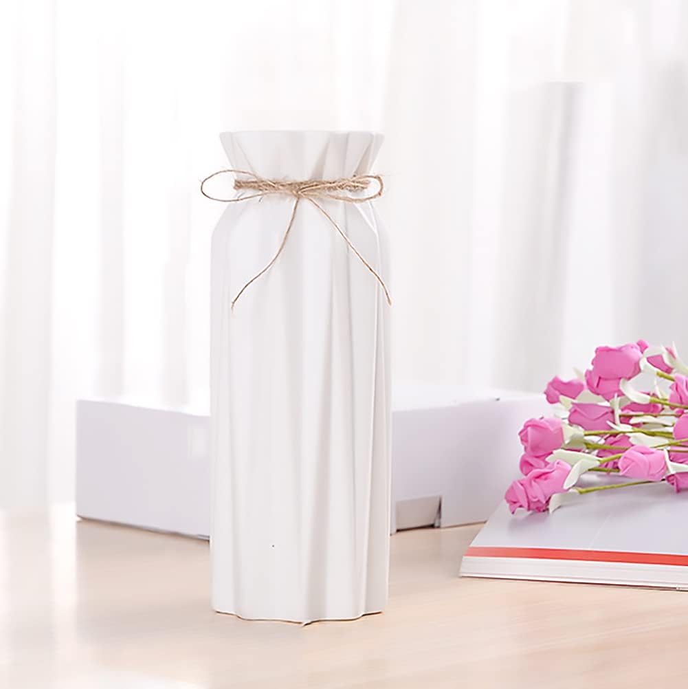 White Ceramic Vase - Modern Home Decor 827 H