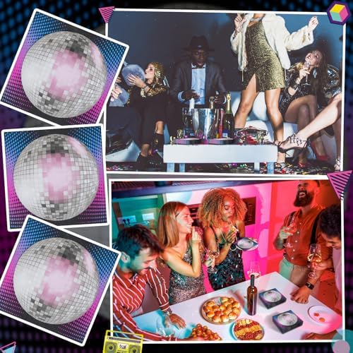60 Pcs Disco Ball Paper Napkins Set for Parties
