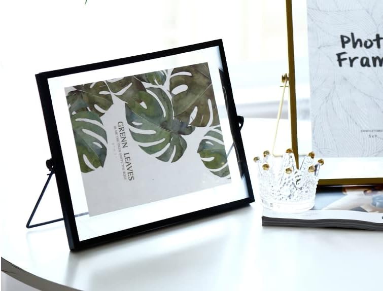 Floating Glass Frame Vintage Style Gold