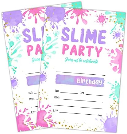LWBEO Art Birthday Invites with Envelopes