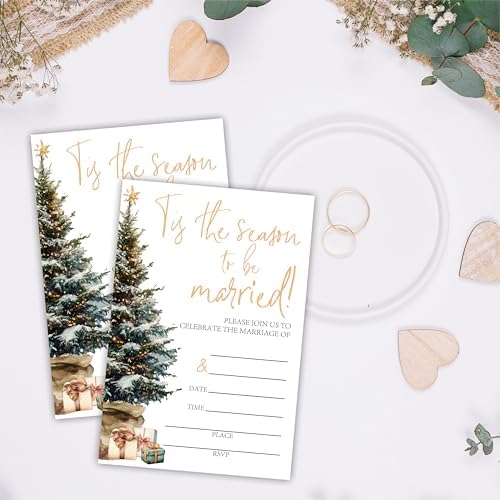 Tis The Season To Be Married Wedding Invites 4x6
