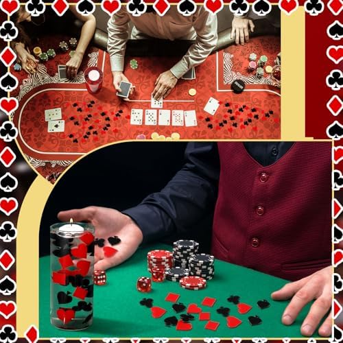 96 Pcs Casino Vase Filler Acrylic Poker Decorations