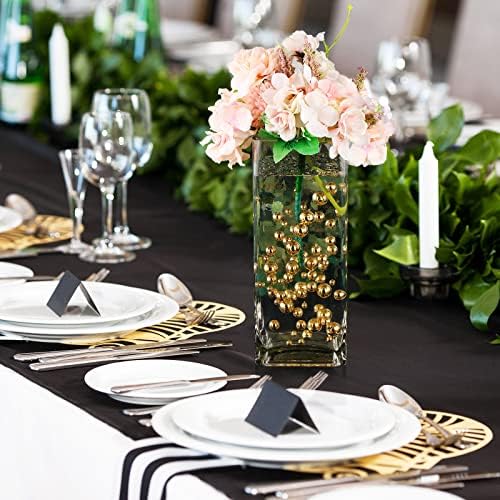 Junkin 500 Pcs Mixed Size Gloss Pearl Vase Fillers Gold