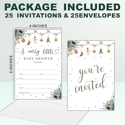 NYCTUG Merry Little Baby Shower Invites 25 Christmas Winter