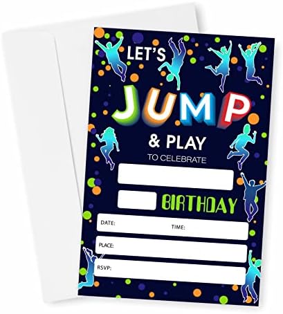Bounce House Birthday Invitations with Envelopes