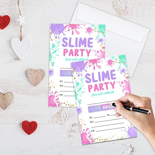 LWBEO Art Birthday Invites with Envelopes