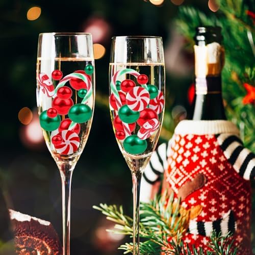 Larber Christmas Vase Filler Set with Floating Candles
