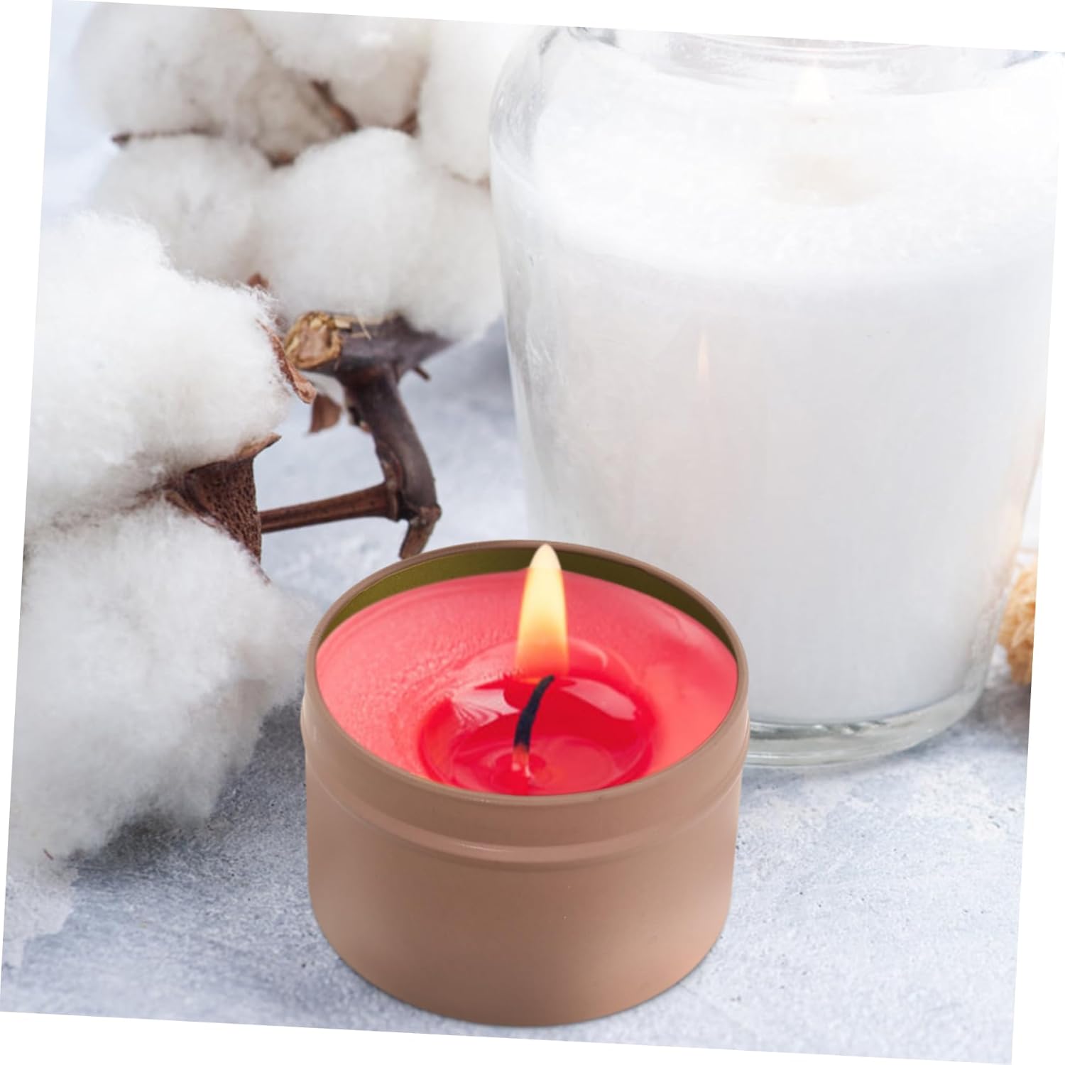 12pcs Metal Candle Tins with Lids Storage Containers for Candle Making