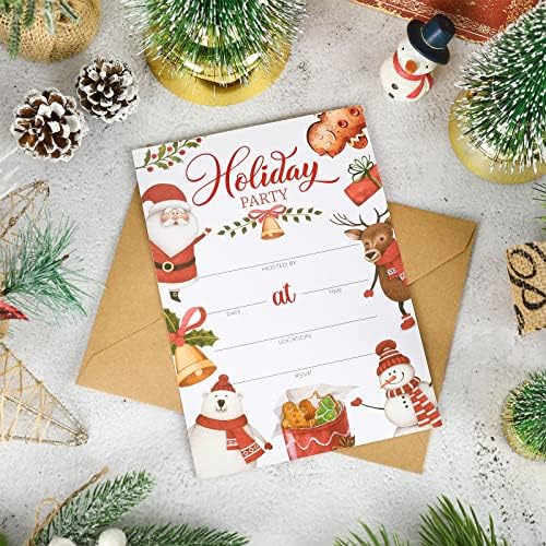 Whaline Christmas Party Invitations 25 Pack