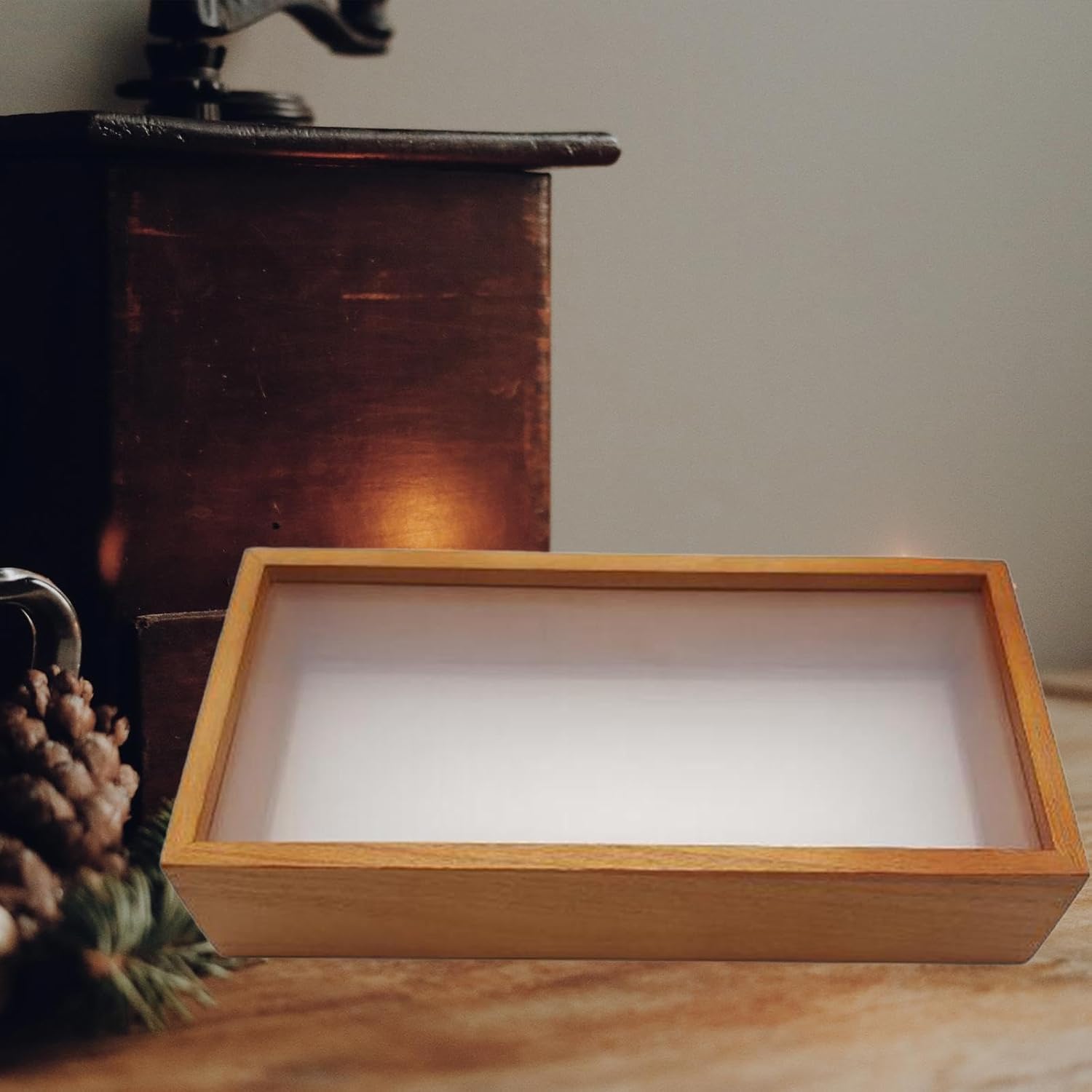 Shadow Box Picture Frame with Dried Flowers Display