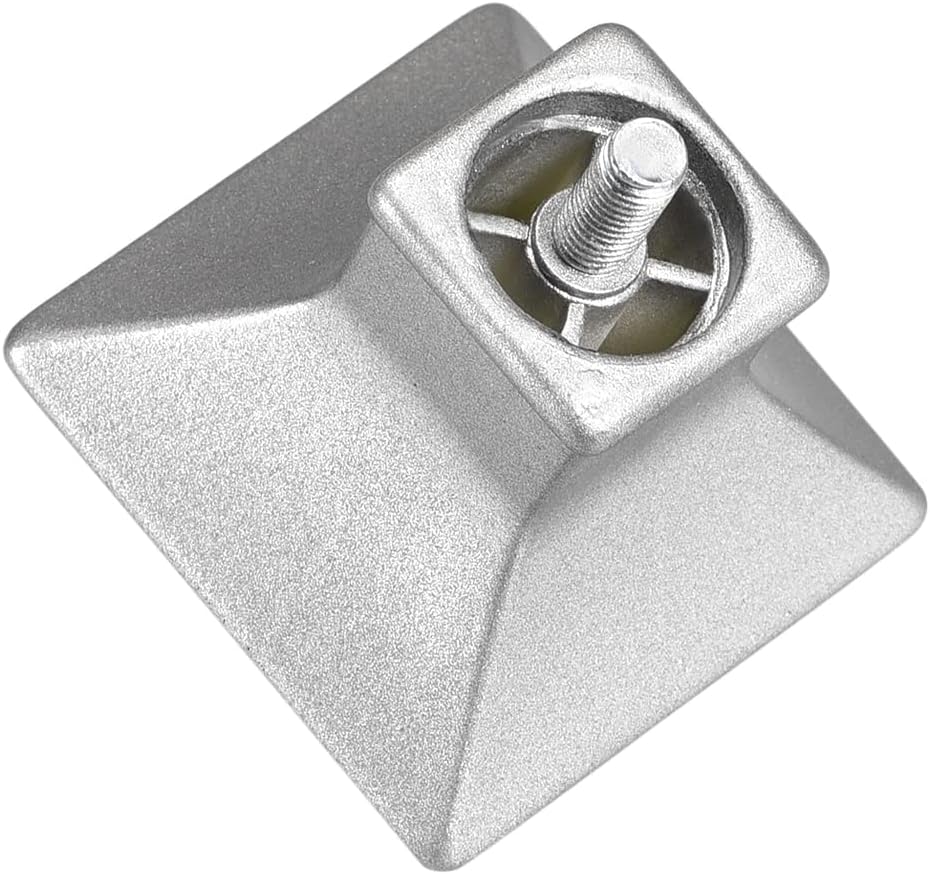 Uxcell Curtain Rod Finials 4pcs Square Silver