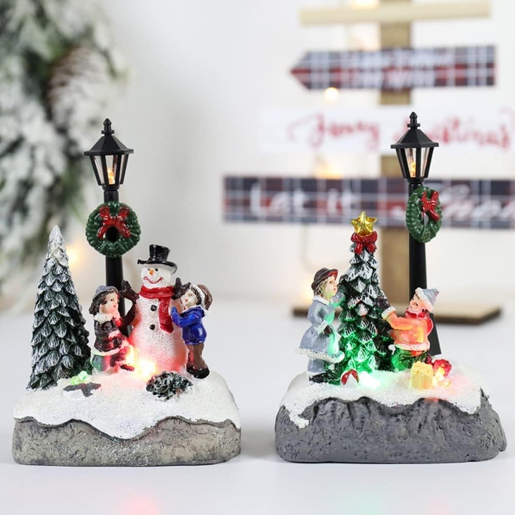 LED Lighted Christmas Village House with Collectible Buildings