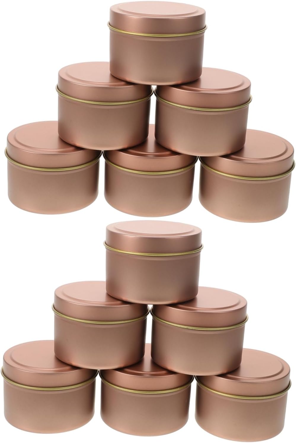 12pcs Metal Candle Tins with Lids Storage Containers for Candle Making