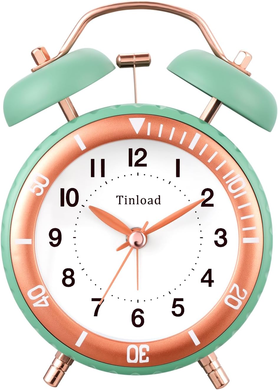 Tinload Loud Alarm Clock Vintage Style Green