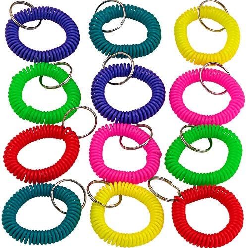 Kicko 25 Inch Spiral Keychain 12-Pack