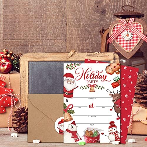 Whaline Christmas Party Invitations 25 Pack