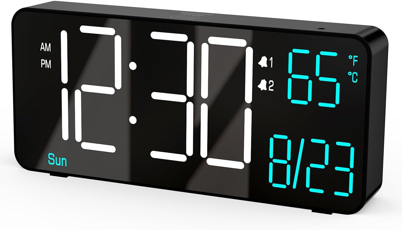 Kosumosu 67 Inch Digital Alarm Clock with Auto Dimming