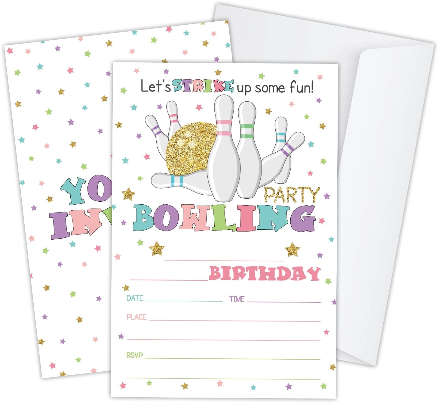 Strike Up Some Fun Bowling Party Invitations 20 Sets