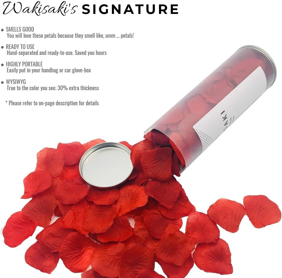 Pre-Separated Scented Artificial Silk Rose Petals 1000 PCS Dark Red