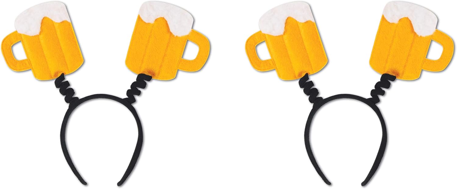 Beistle 2 Pack Beer Mug Boppers Yellow
