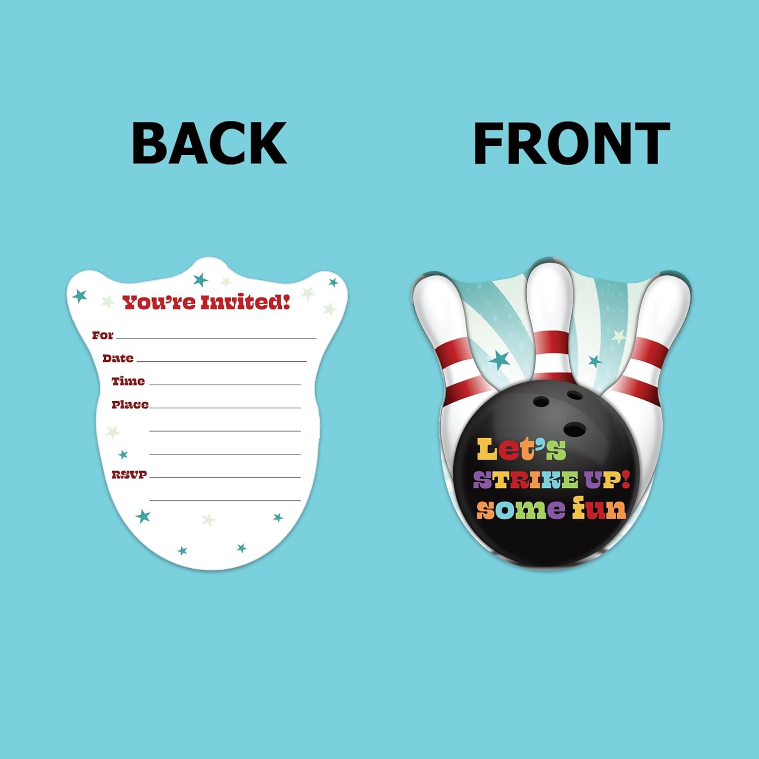 Bowling Lets Strike Up Some Fun Birthday Invites - 20 Count