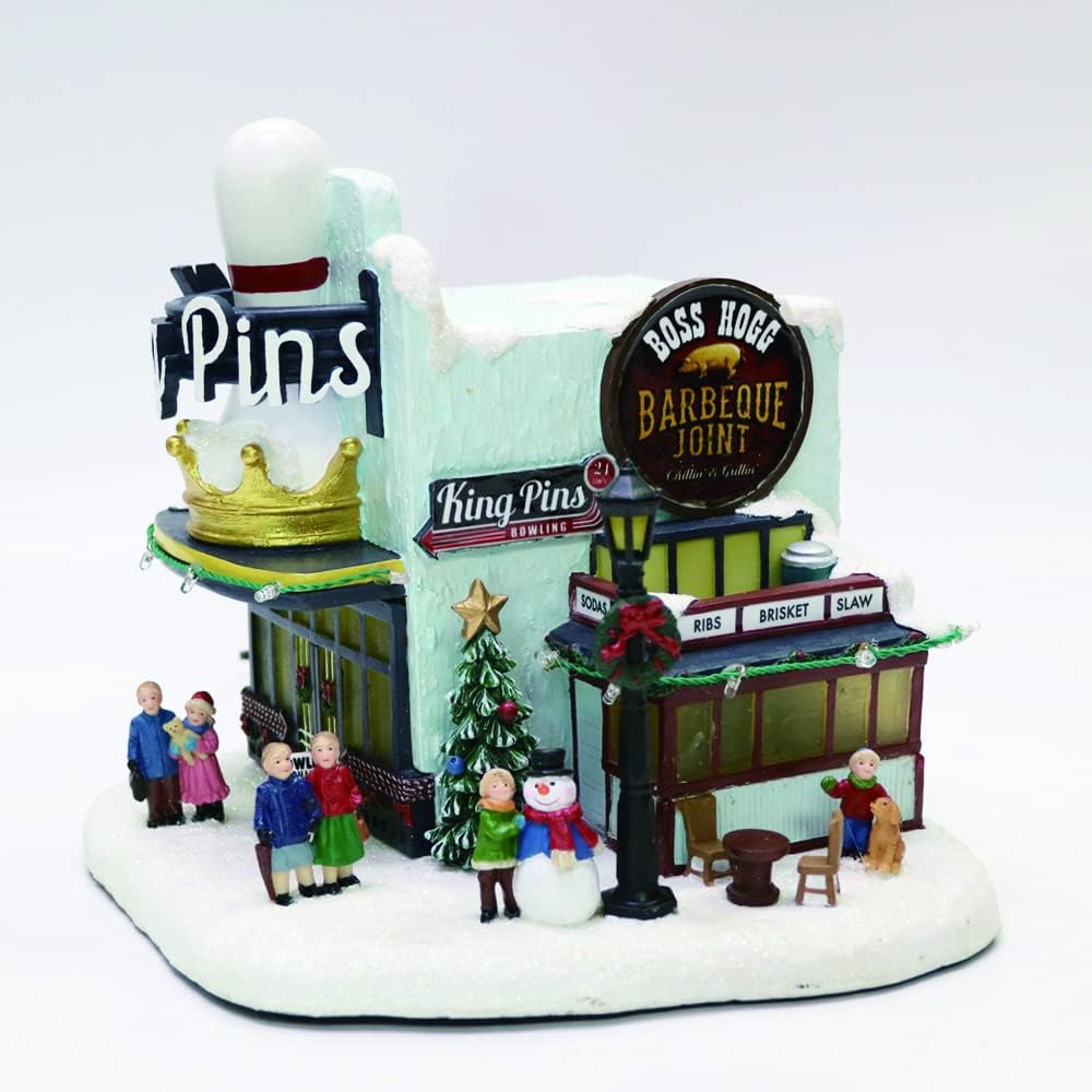 Moments In Time Christmas Village Building with LED Lights and Music